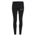 Black leggings with University of Birmingham logo on the left thigh against a transparent background