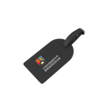 Black luggage tag with 'University of Birmingham' logo on a white background